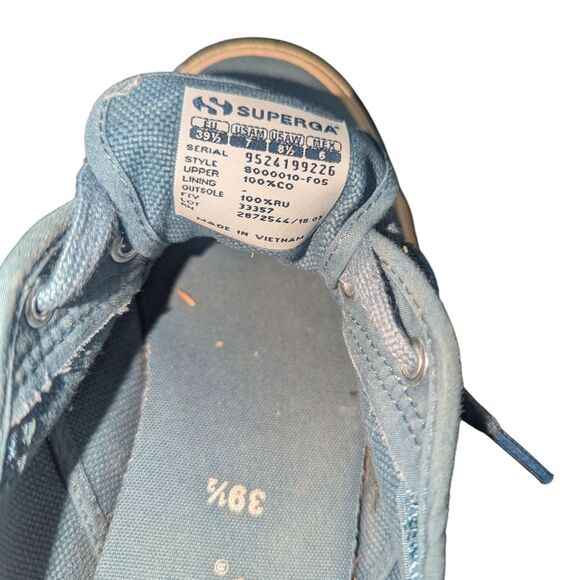 🛍️Superga Blue Canvas Sneakers with Chunky Outsole - Picture 4 of 4